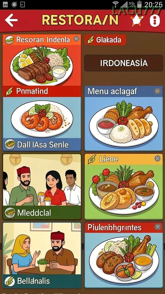 Cuplikan layar RP667 — menu navigasi