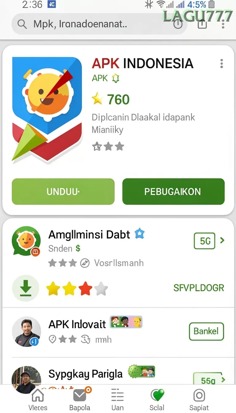Cuplikan layar PERMATA123 — aktivitas